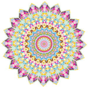 Kaleidoscopic Mandala 4 No Backgorund