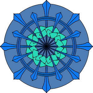 Hapsody in blue Mandala