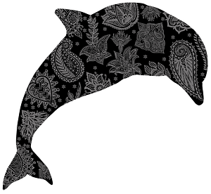 Floral Pattern Dolphin
