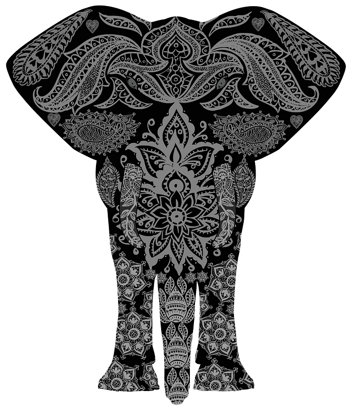 Floral Pattern Elephant