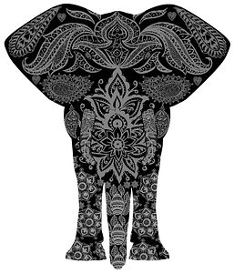 Floral Pattern Elephant