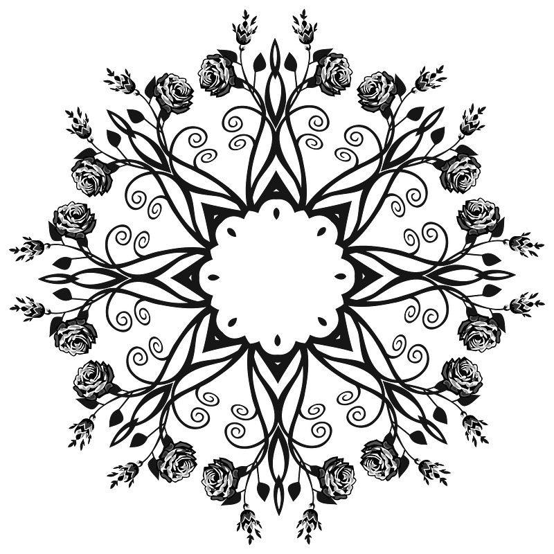 Rose Floral Flourish Design 10