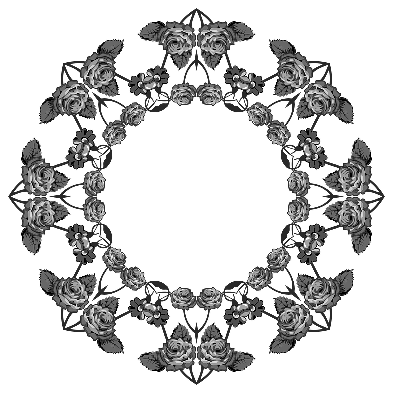 Rose Floral Flourish Design 12