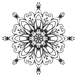 Rose Floral Flourish Design 2