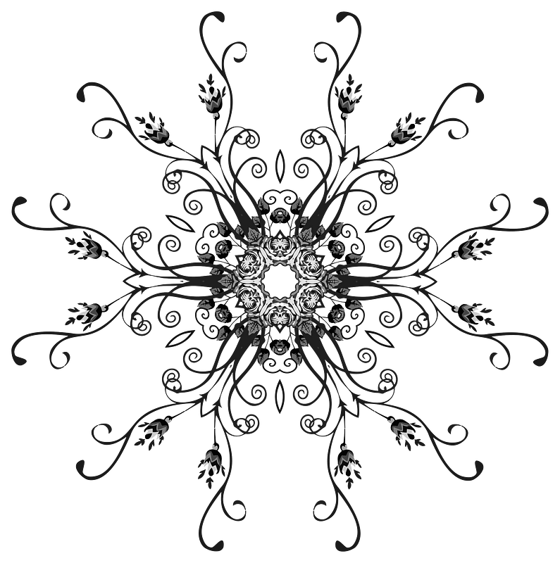 Rose Floral Flourish Design 3