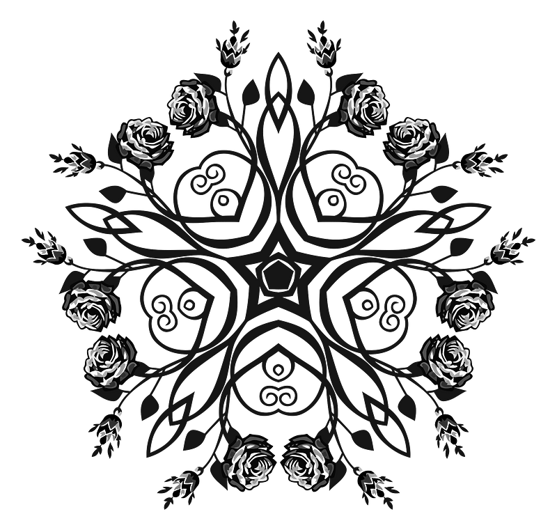 Rose Floral Flourish Design 5