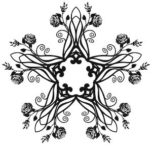 Rose Floral Flourish Design 9