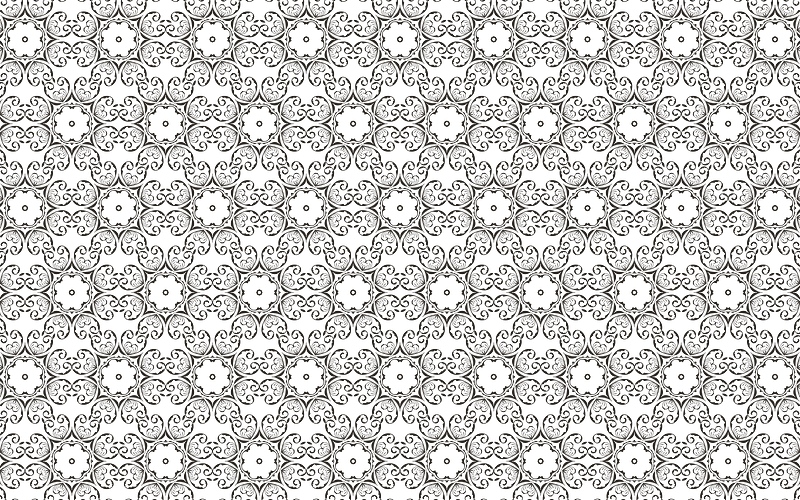 Seamless Floral Flourish Design Pattern 2