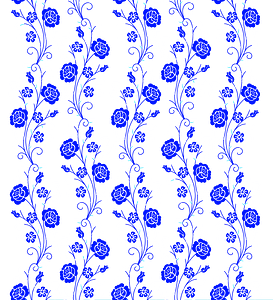 Vertical Floral Pattern without Background