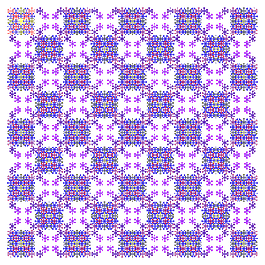 Floral Chess Pattern