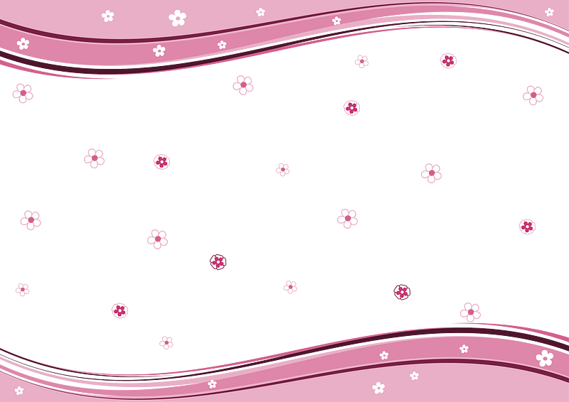 Floral Background Pink A4