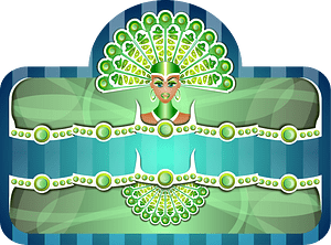 Royal Peacock Girl Border