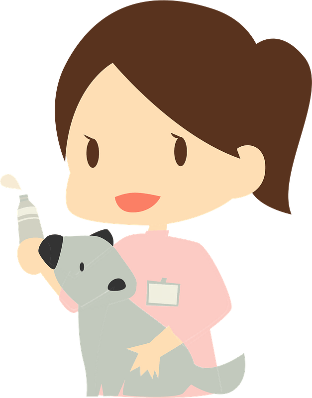 Veterinarian Woman with Dog