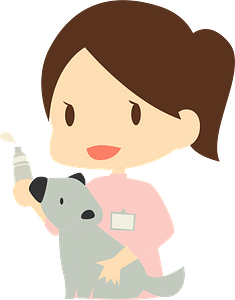 Veterinarian Woman with Dog