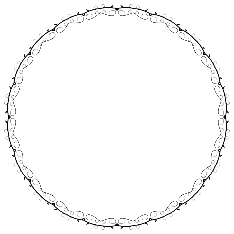 Line Art Flourish Banner Extrapolated 17