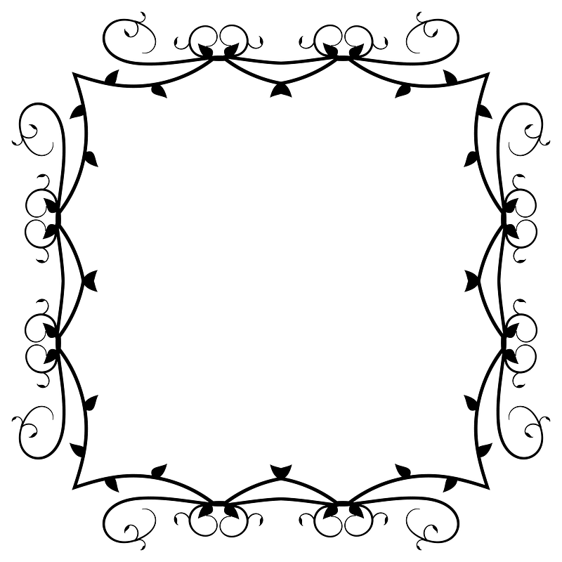 Line Art Flourish Banner Extrapolated 6