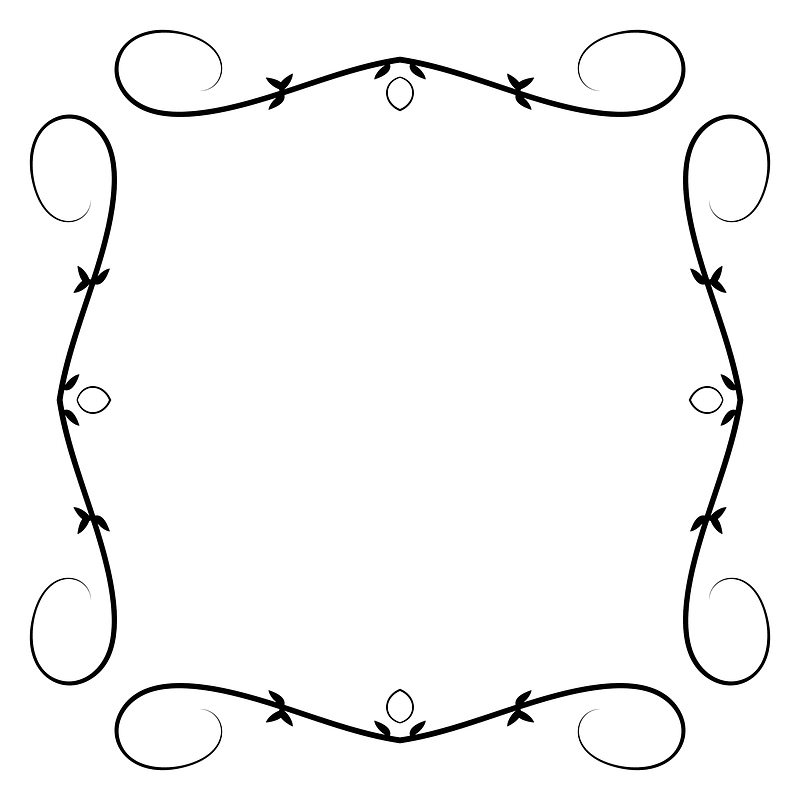 Line Art Flourish Banner Extrapolated 8