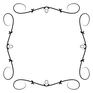 Line Art Flourish Banner Extrapolated 8