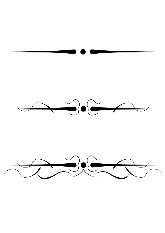 3 Underline Flourishes