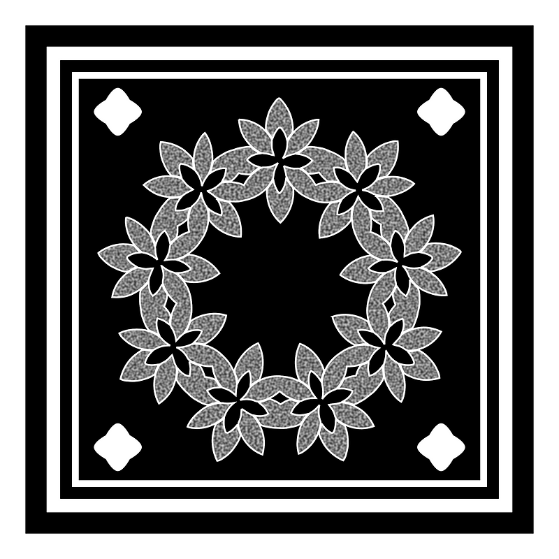 Decorative square ornament