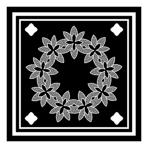 Decorative square ornament