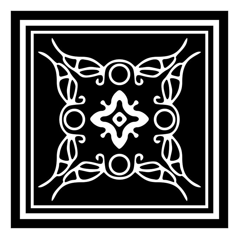 Decorative square ornament