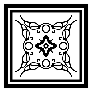 Decorative square ornament