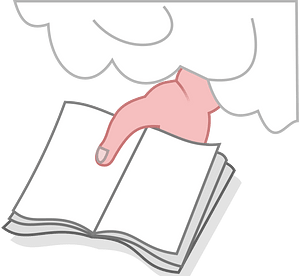 Divine Hand of God giving Holy Bible to mankind