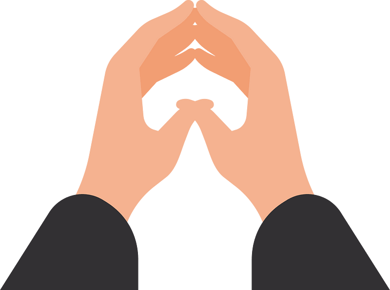 Praying folded hands