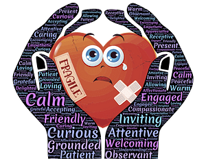 Fragile Bruised Heart Typography