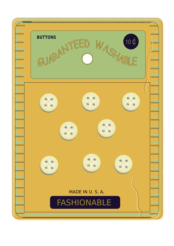 Vintage Button Card