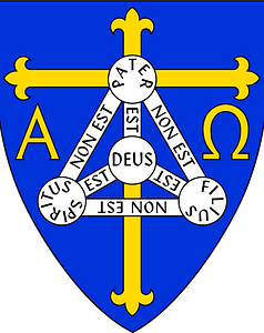 Shield of the Heraldic Coat of Arms of the Anglican Bishopric