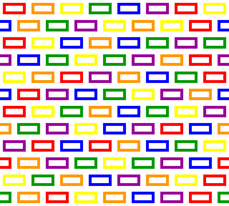 Colourful Bricks Pattern No Background