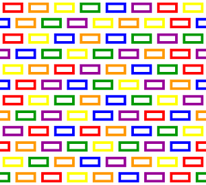 Colourful Bricks Pattern No Background