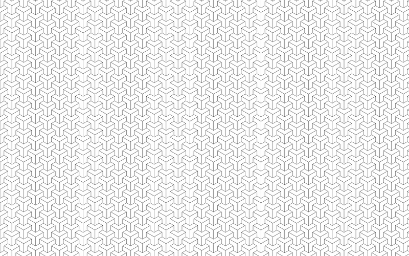 Seamless 3 D Isometric Tessellation Pattern 2
