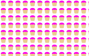 Seamless Cupcakes Pattern