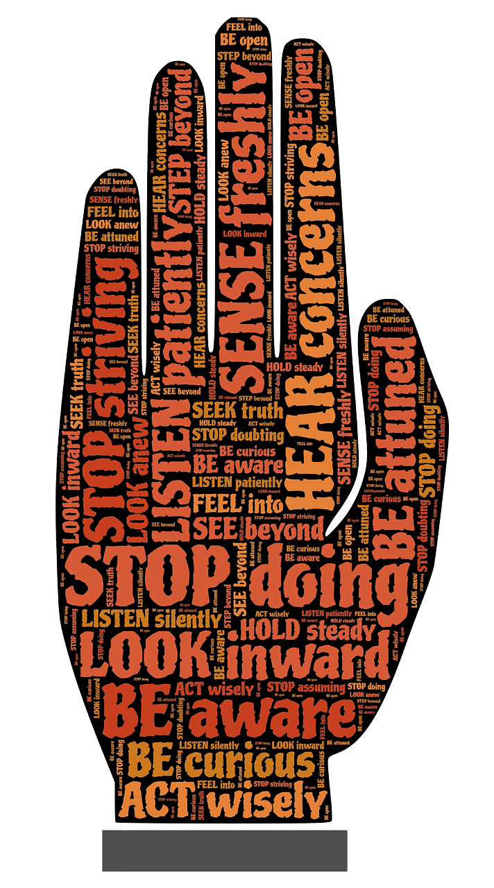 Stop Hand Typography