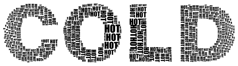Hot and Cold Typography 2 Black