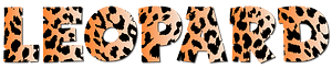 Leopard Typography 2 No Stroke with Drop Shadow