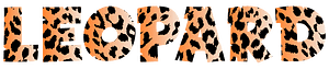 Leopard Typography 2 No Stroke