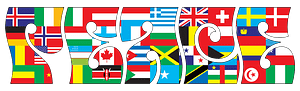 International Peace Typography with Stroke