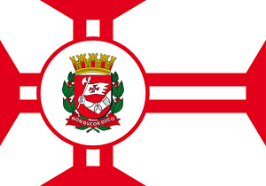 Flag of City Sao Paulo Brazil