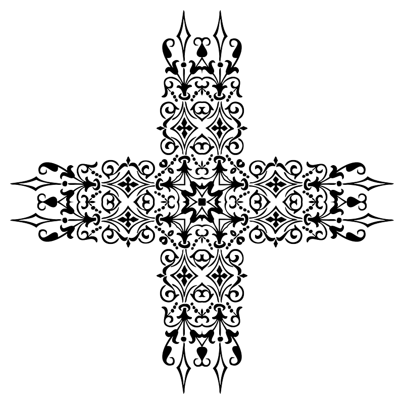 Ornamental Divider Cross 3