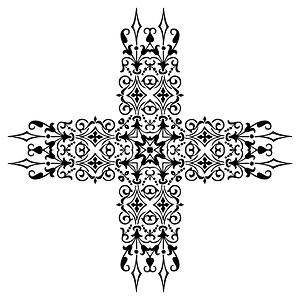 Ornamental Divider Cross 3