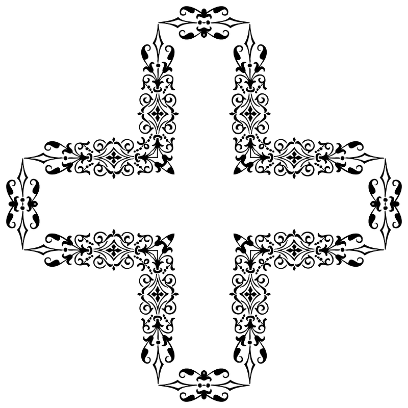 Ornamental Divider Cross 4
