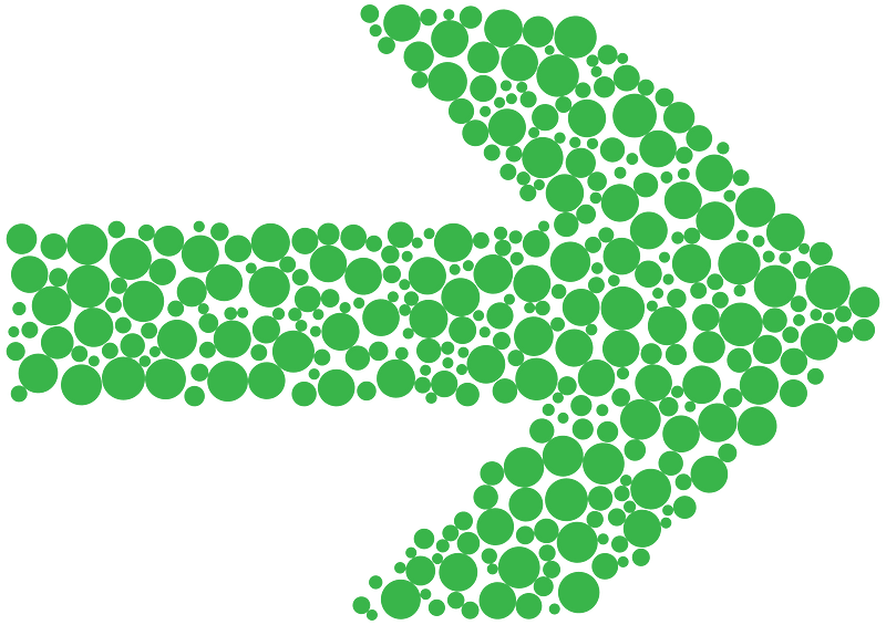 Green Circles Arrow