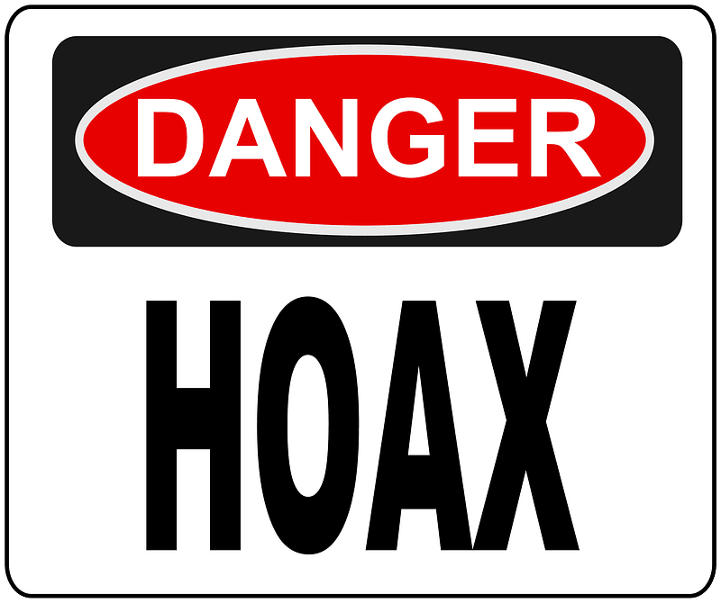 Hoax Danger Sign