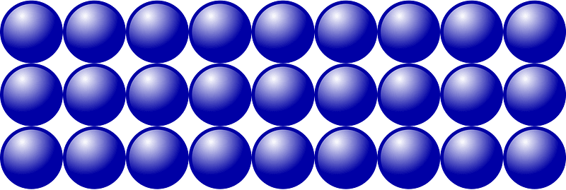 Beads Quantitative Picture for Multiplication 3x9