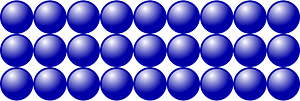 Beads Quantitative Picture for Multiplication 3x9