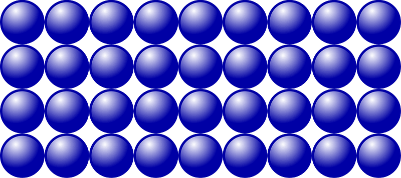 Beads Quantitative Picture for Multiplication 4x9